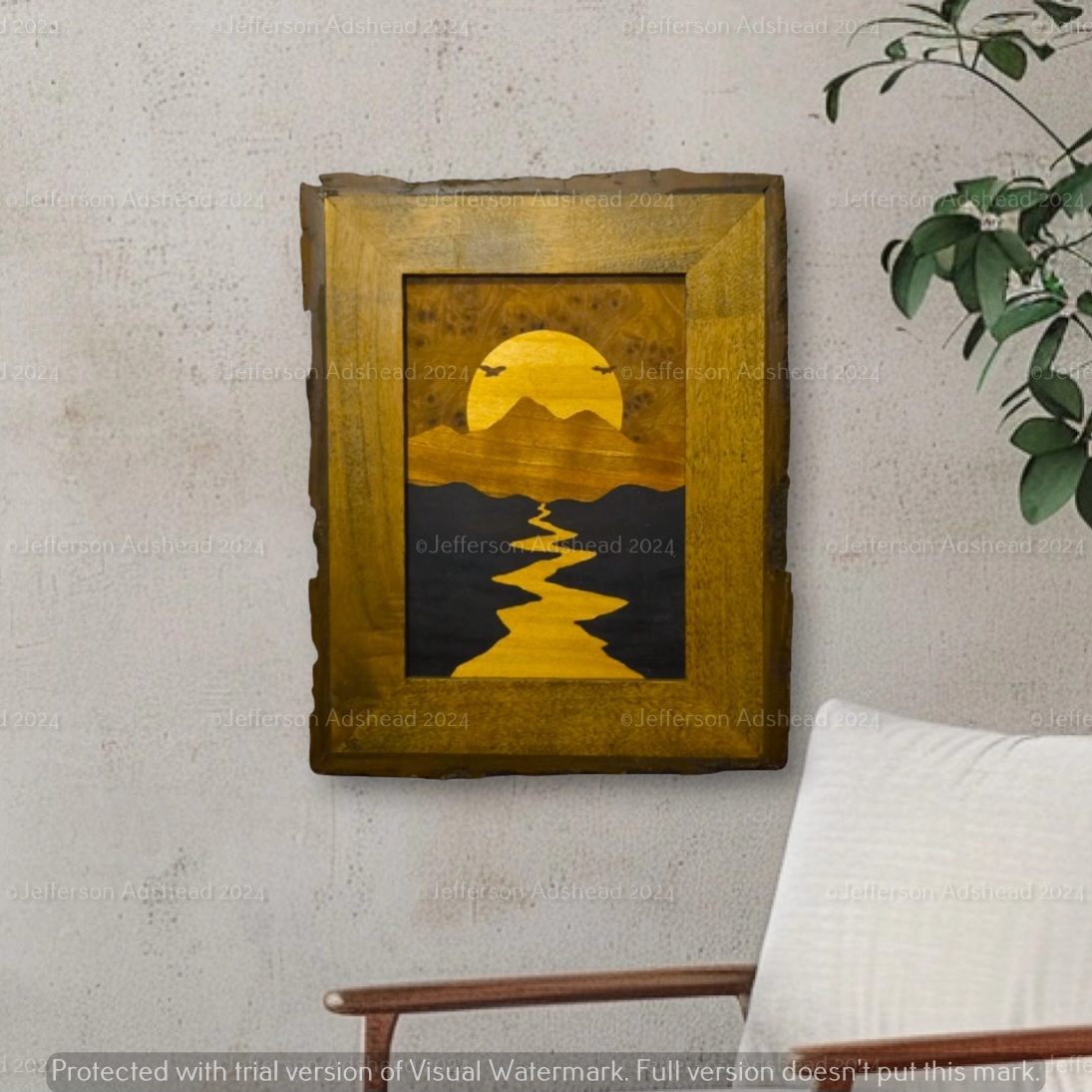 Small Size Wooden Framed Art