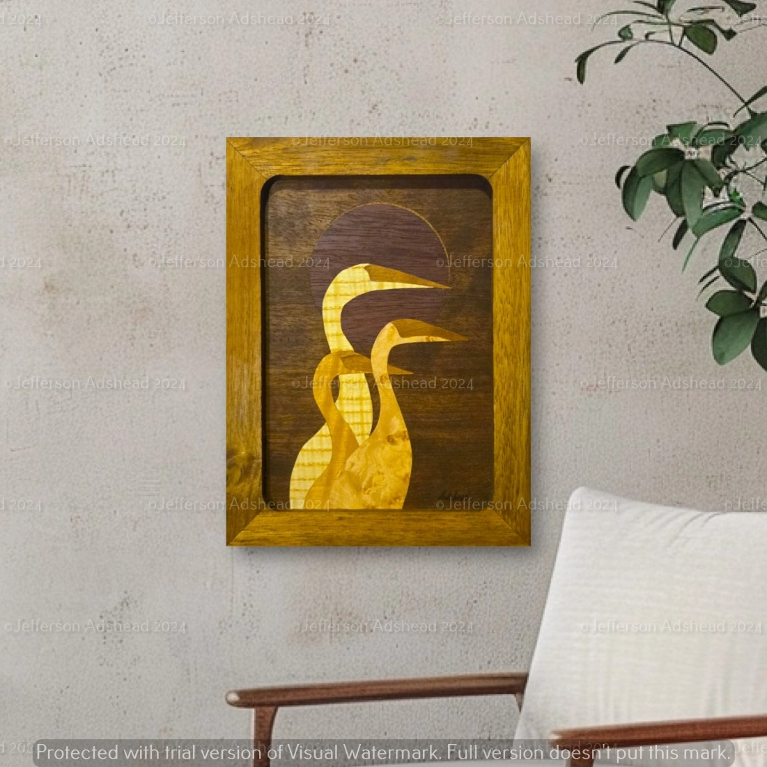 Small Size Wooden Framed Art