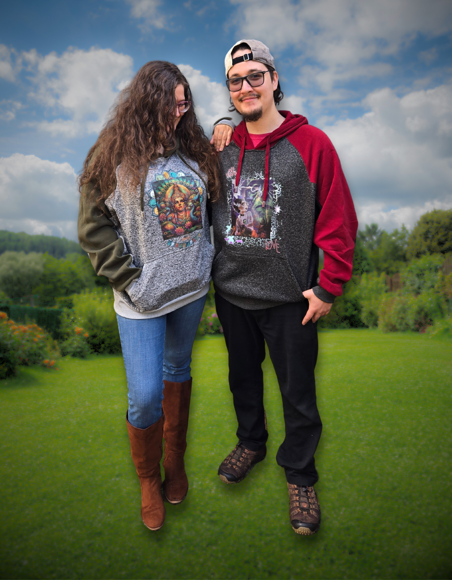 Frankenstein & Bride 3D Hoodie