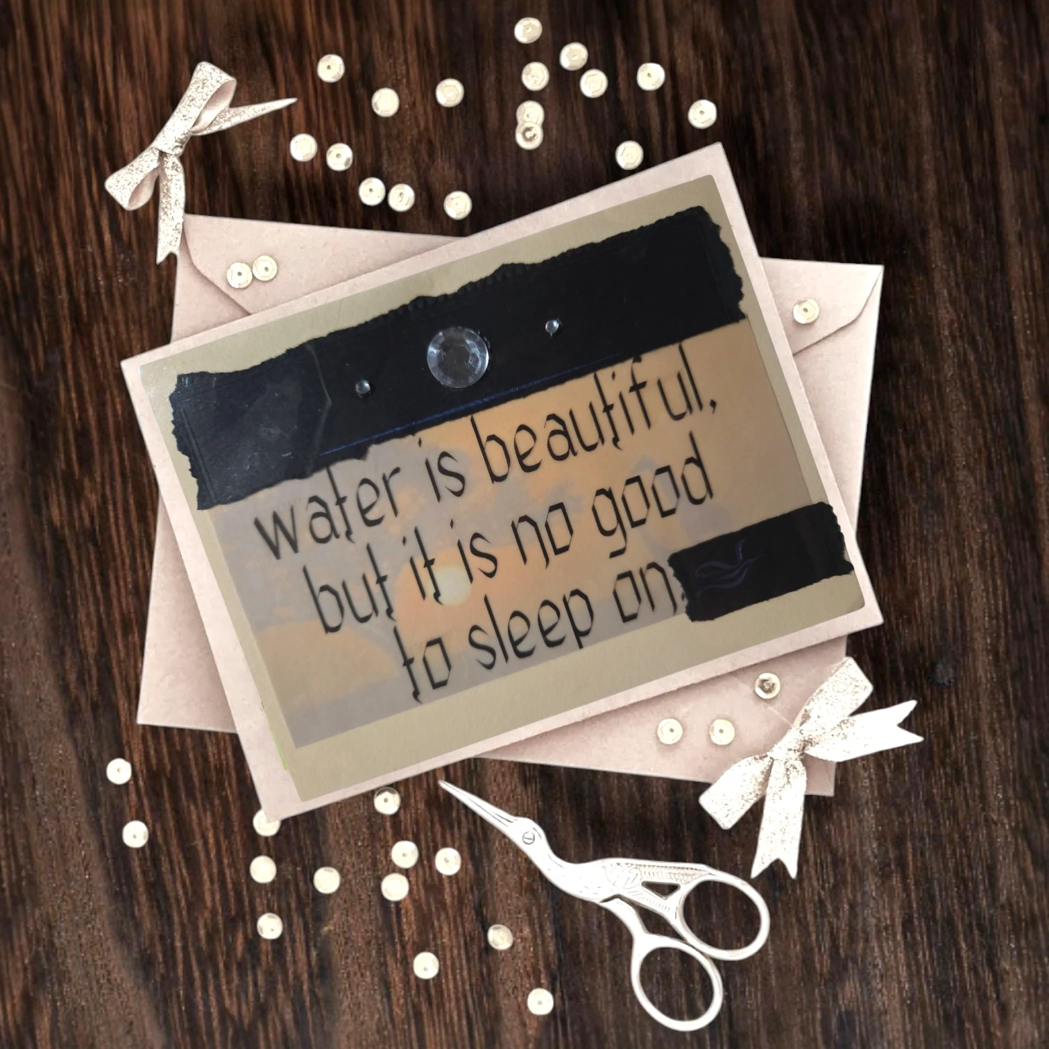 Handmade Up-cycled Greeting Card