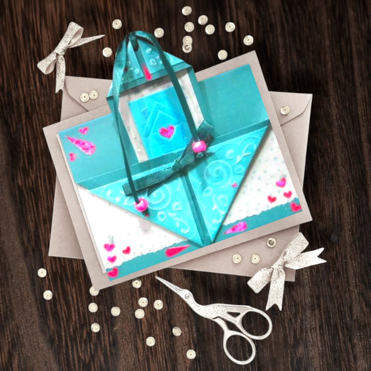 Handmade Up-cycled Greeting Card
