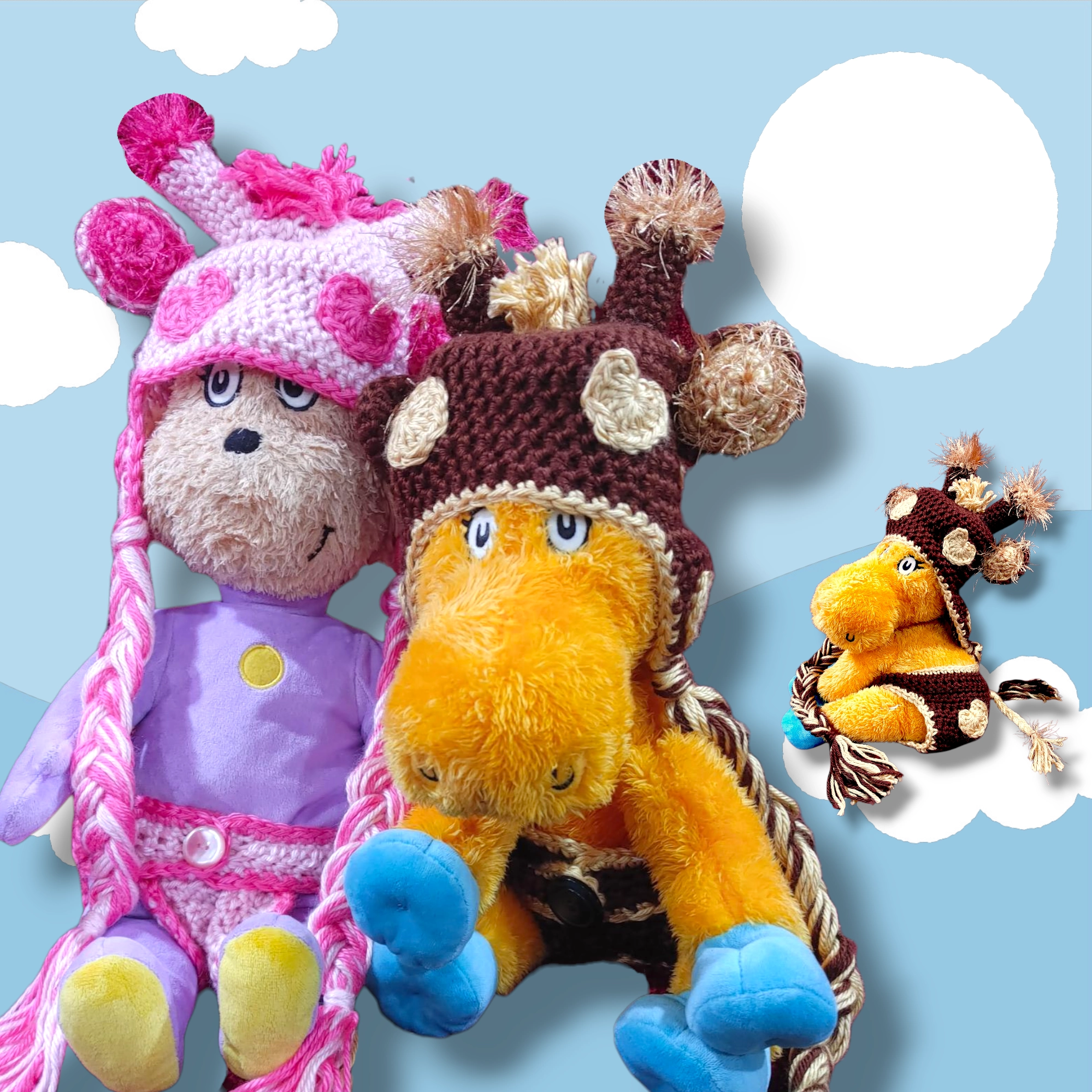 Knitted Giraffe outfit for newborn
