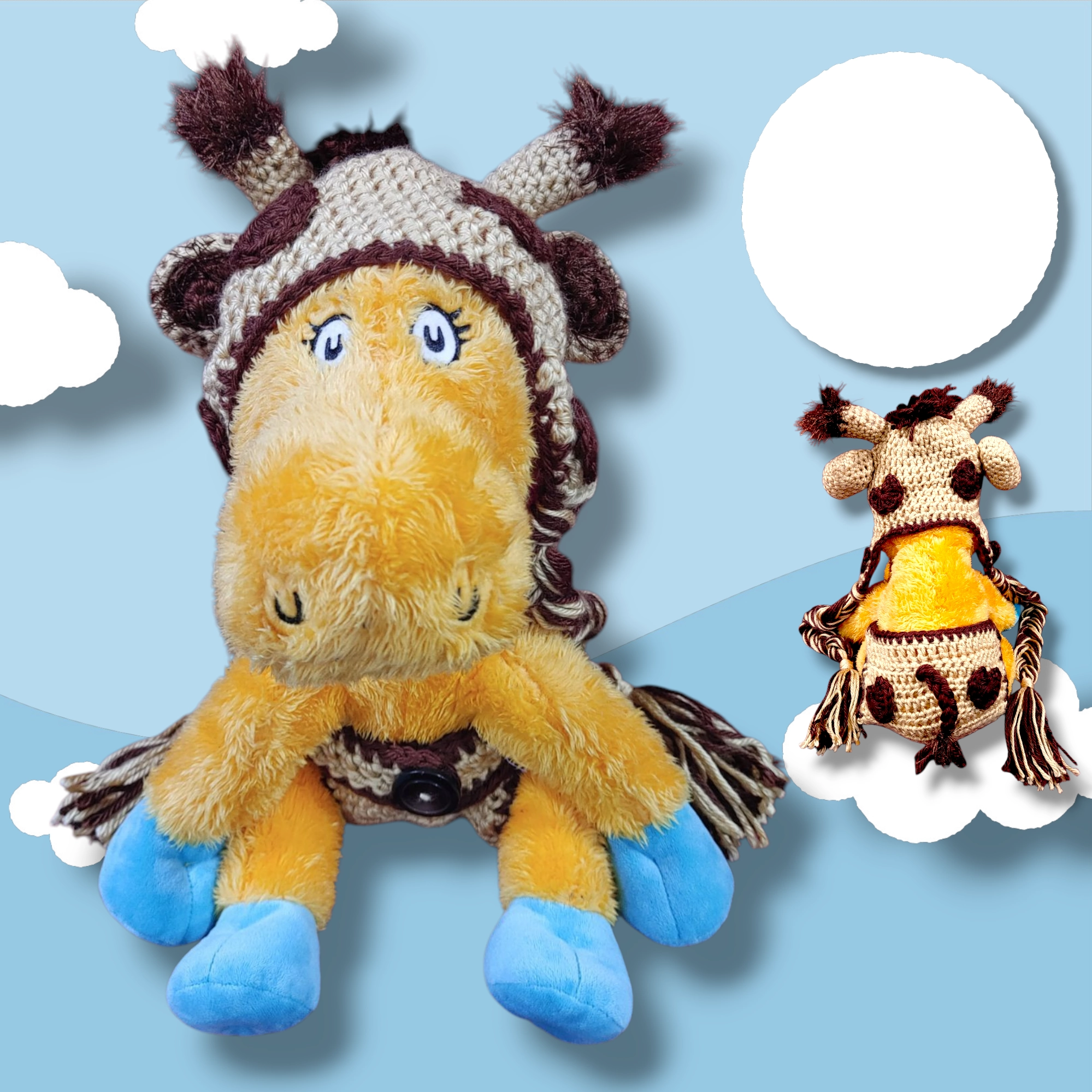 Knitted Giraffe outfit for newborn