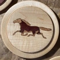 6" Round Wall Art Marquetry
