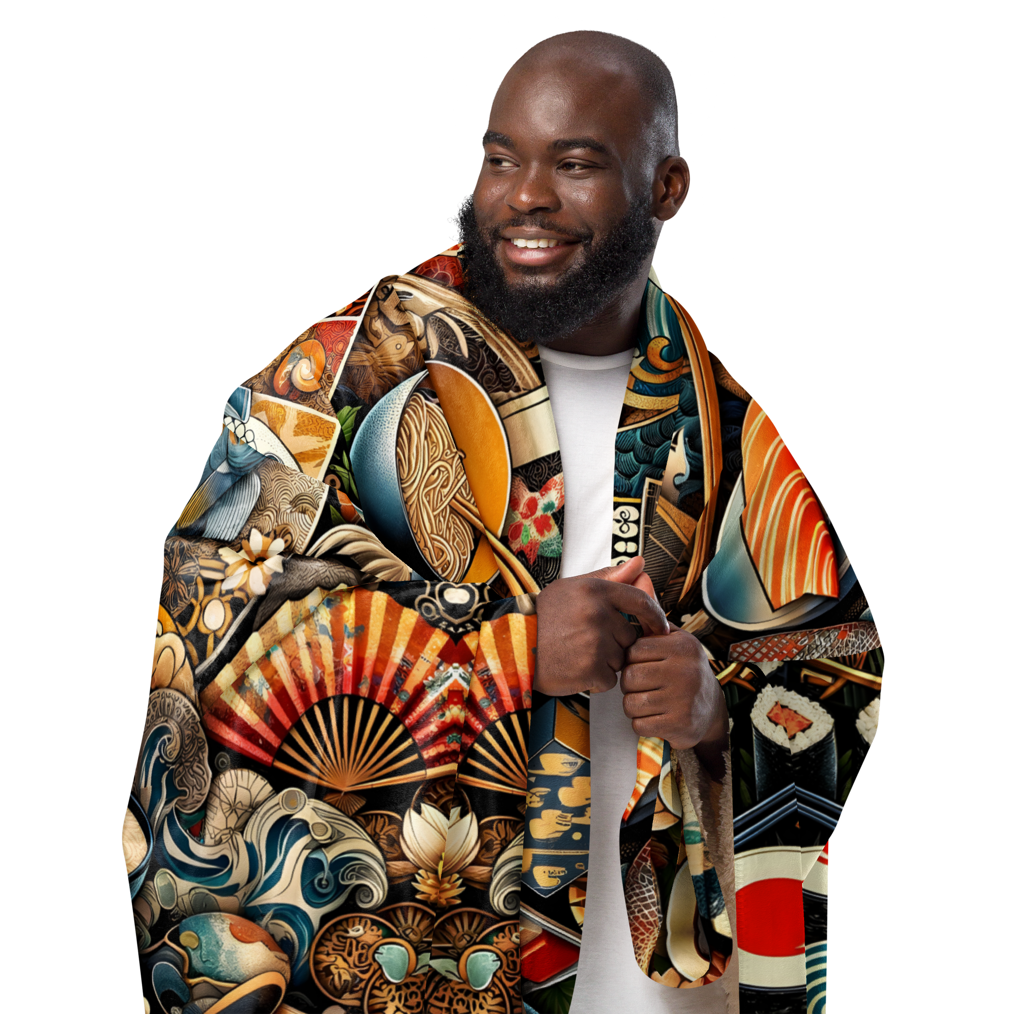 Japanese menu Sherpa blanket