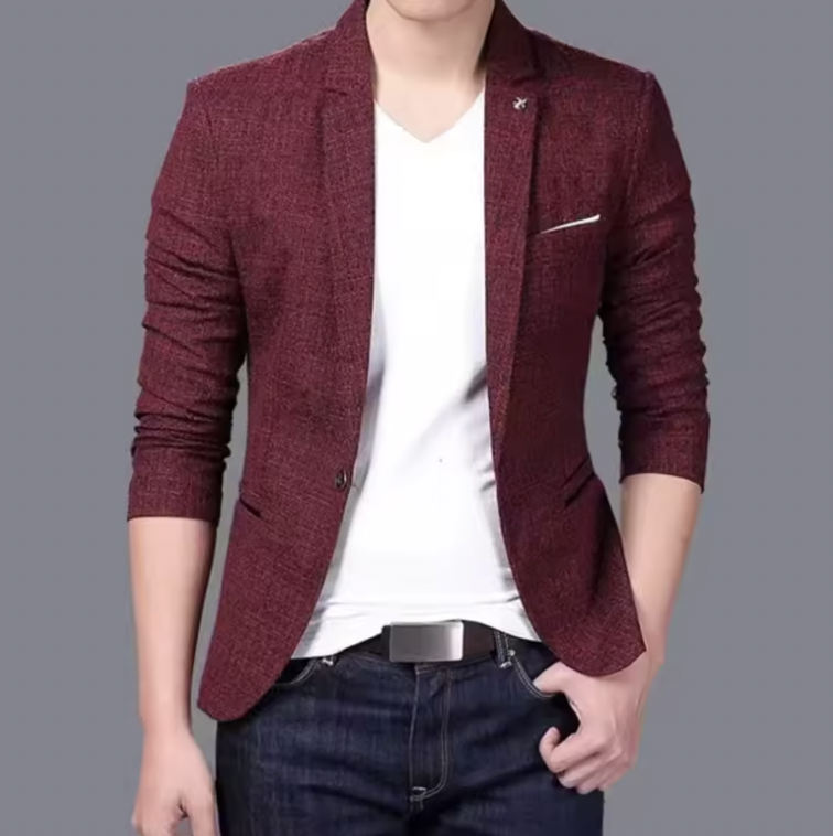 Men's Burgundy Blazer