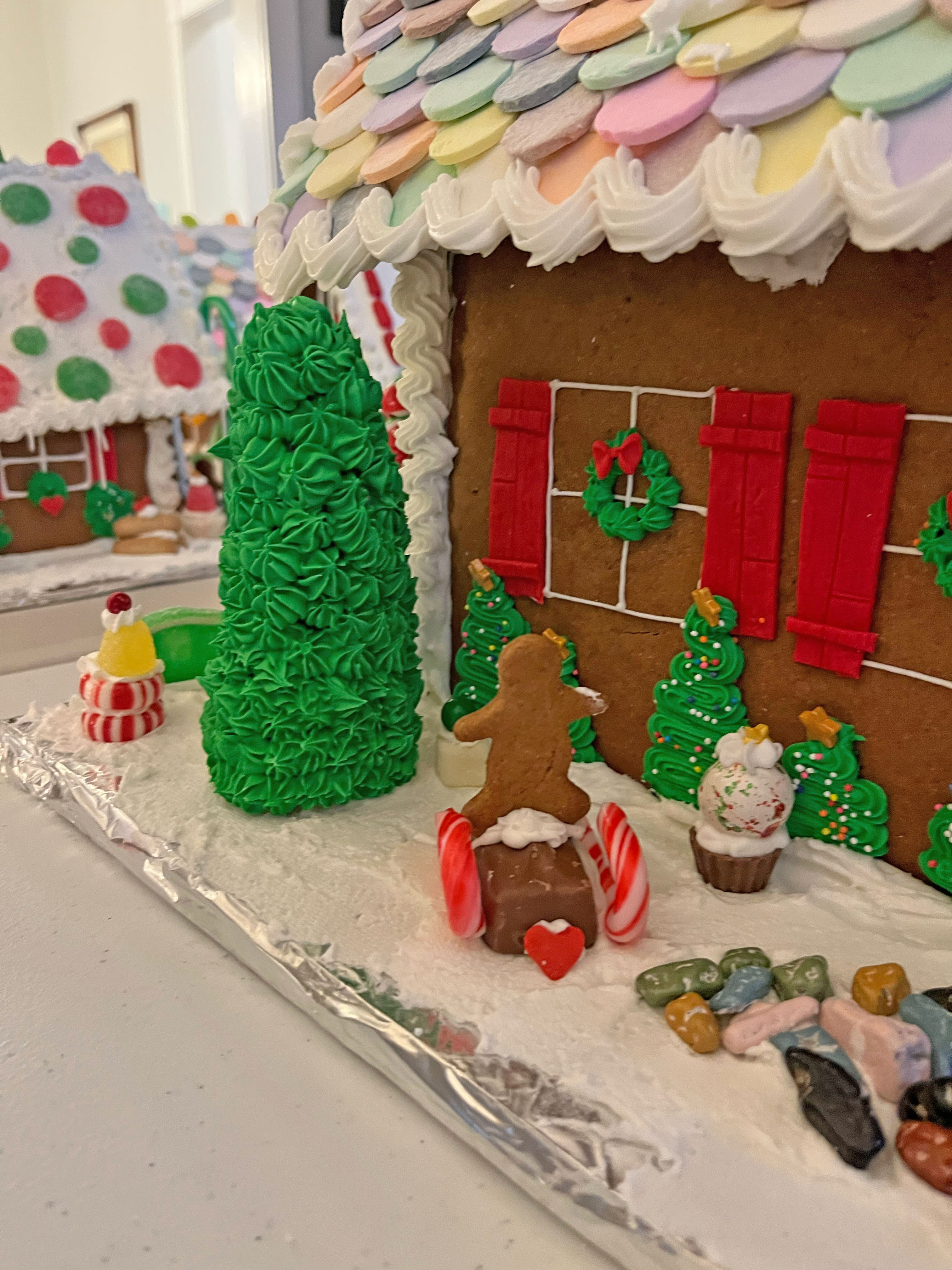 Extra Large Decorated Gingerbread House