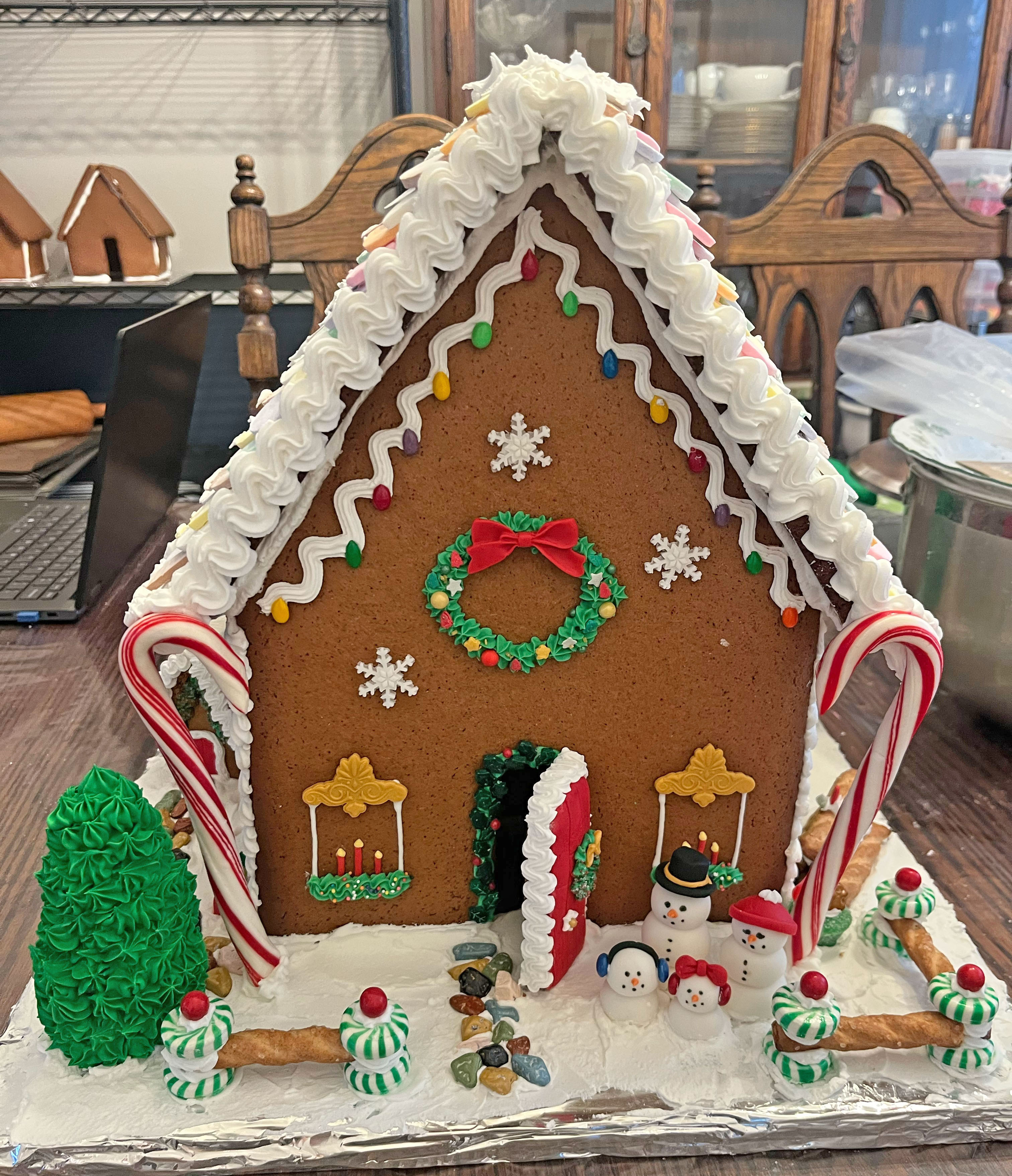Extra Large Decorated Gingerbread House