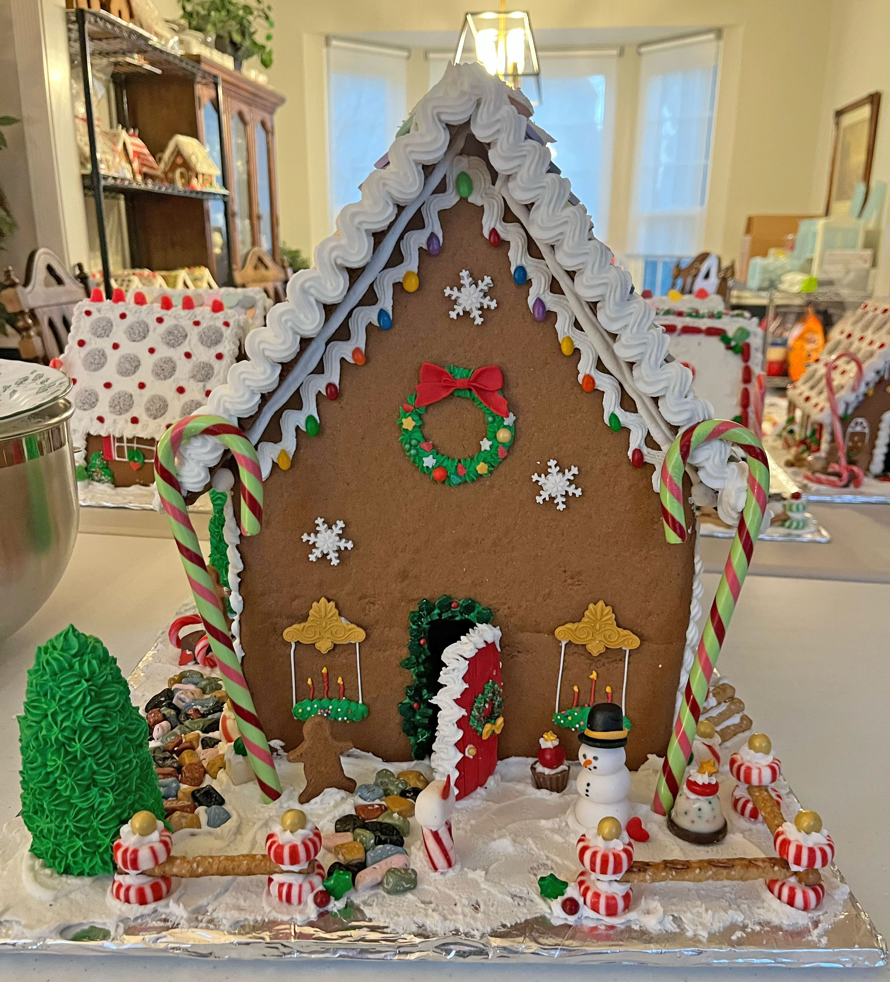 Extra Large Decorated Gingerbread House