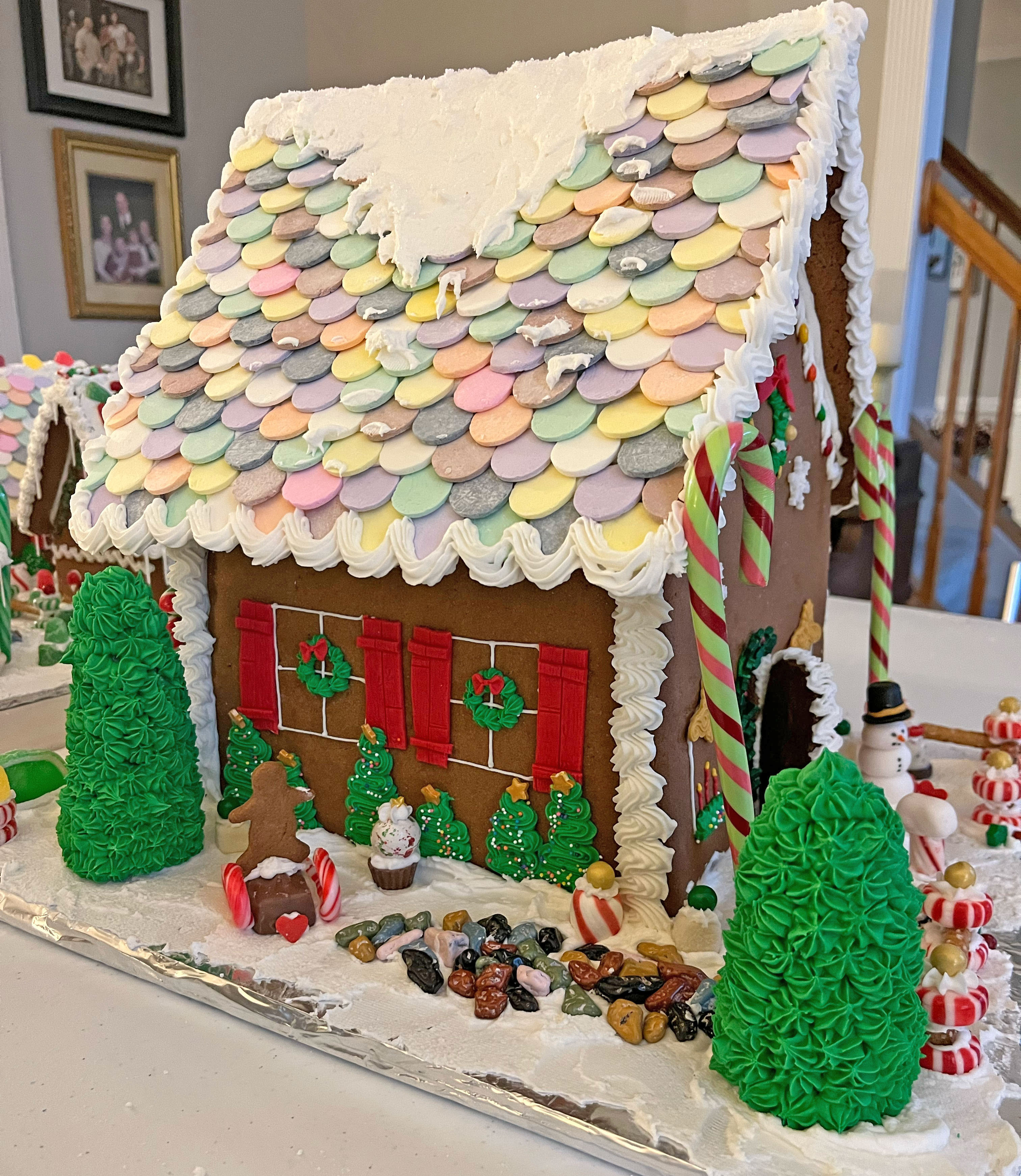 Extra Large Decorated Gingerbread House