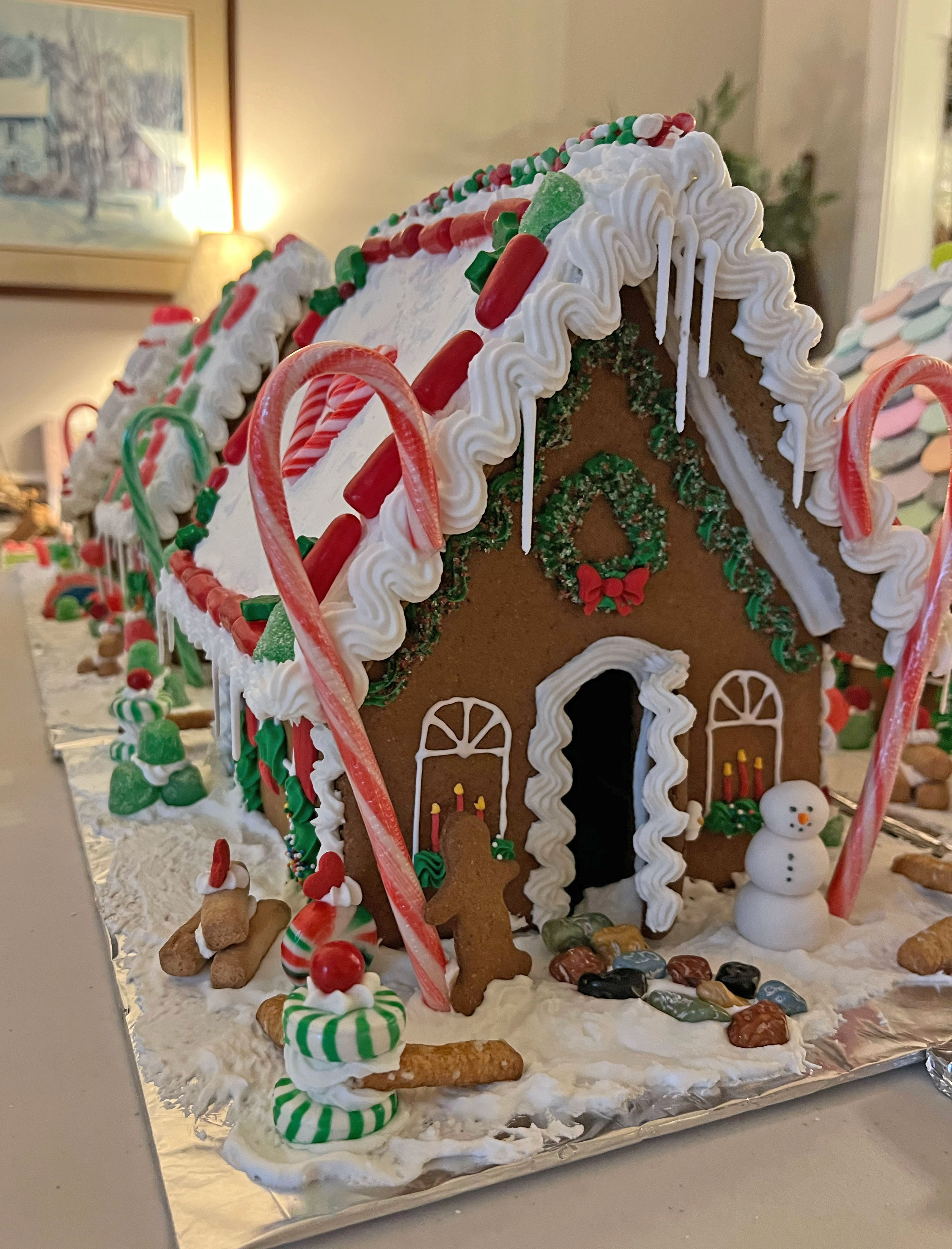 Large Decorated Gingerbread House