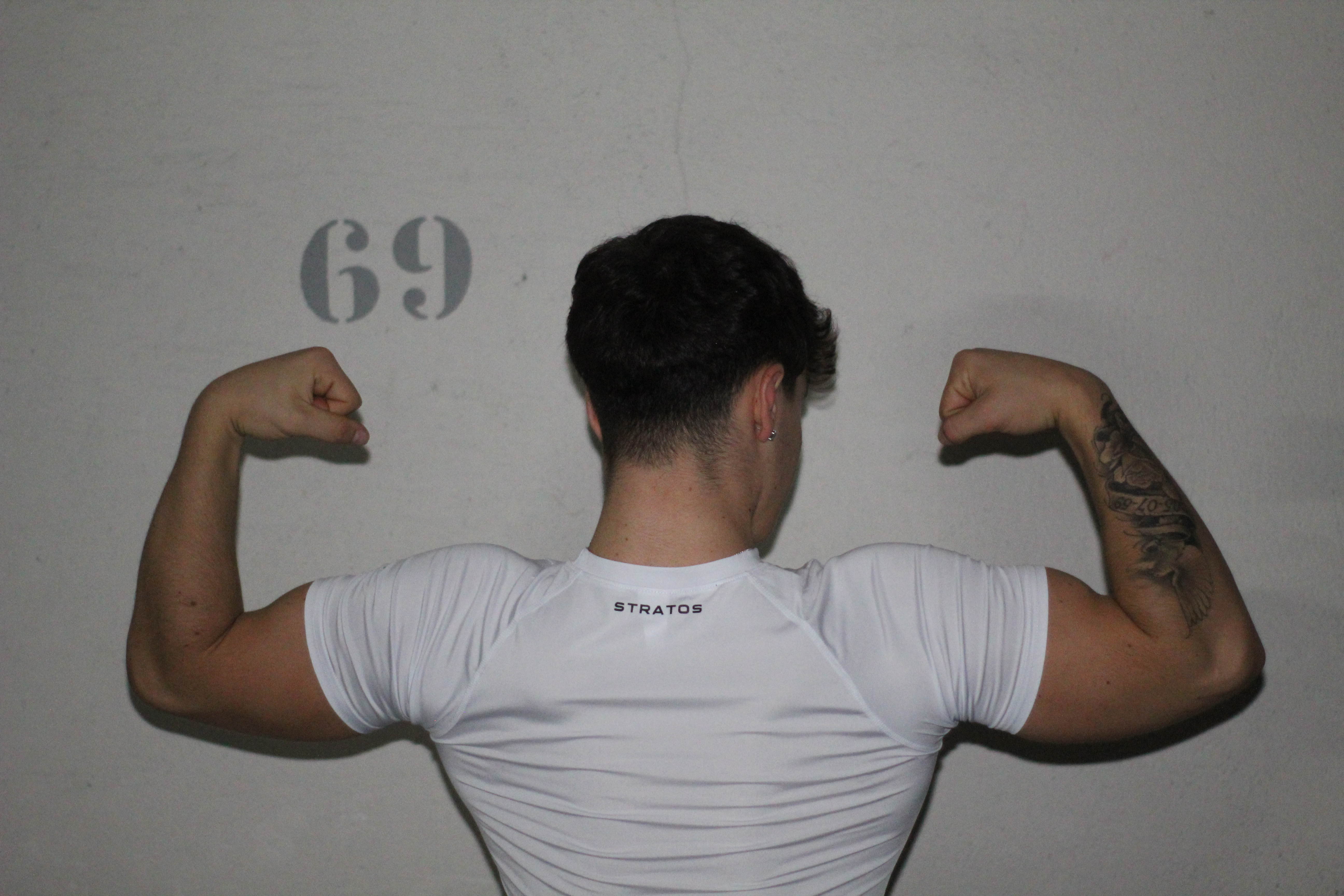 Camiseta de compresión blanca