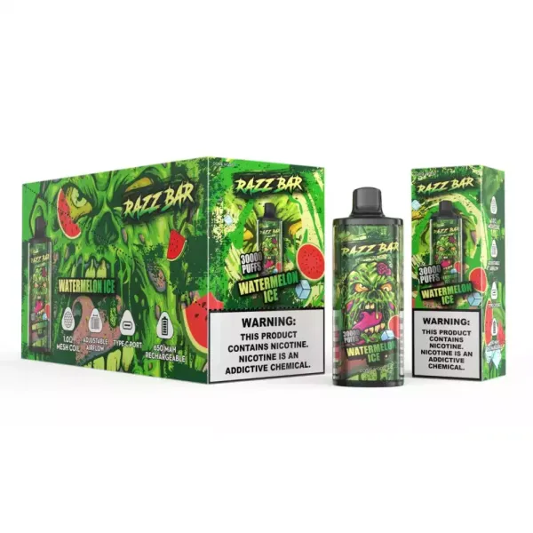 Caja 10 unidades Razzbar 30000 puffs