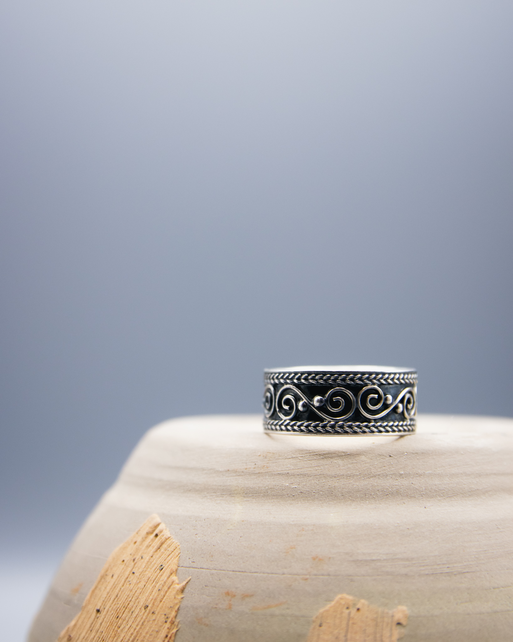 Anillo de plata con óxido