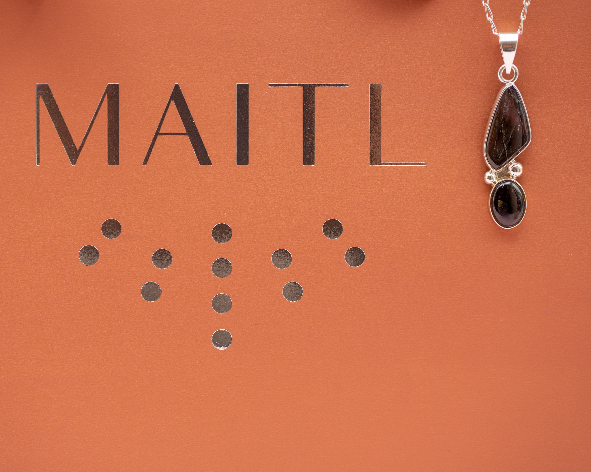 Colgante de plata con turmalinas