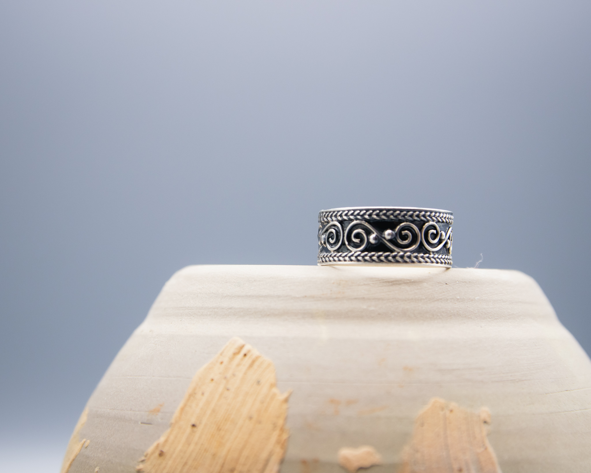 Anillo de plata con óxido