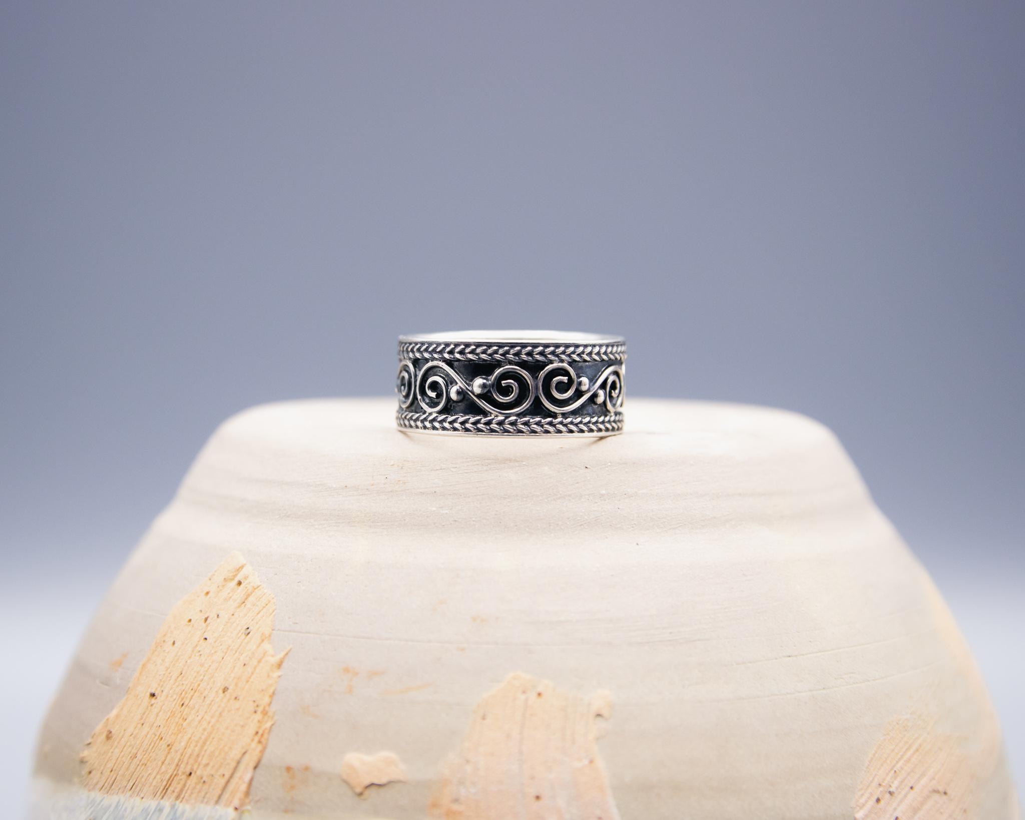 Anillo de plata con óxido