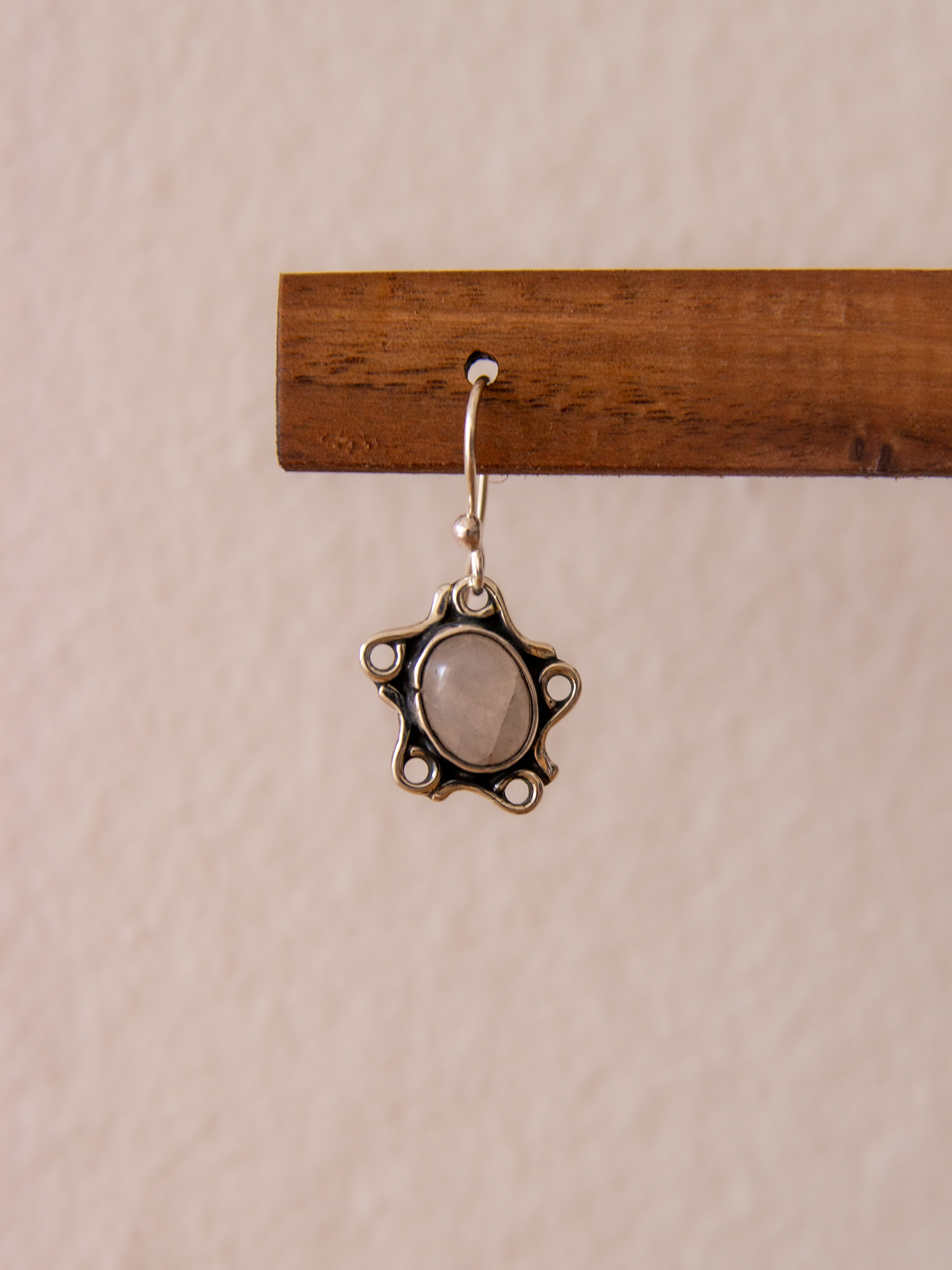 Juego de plata con cuarzo rosa