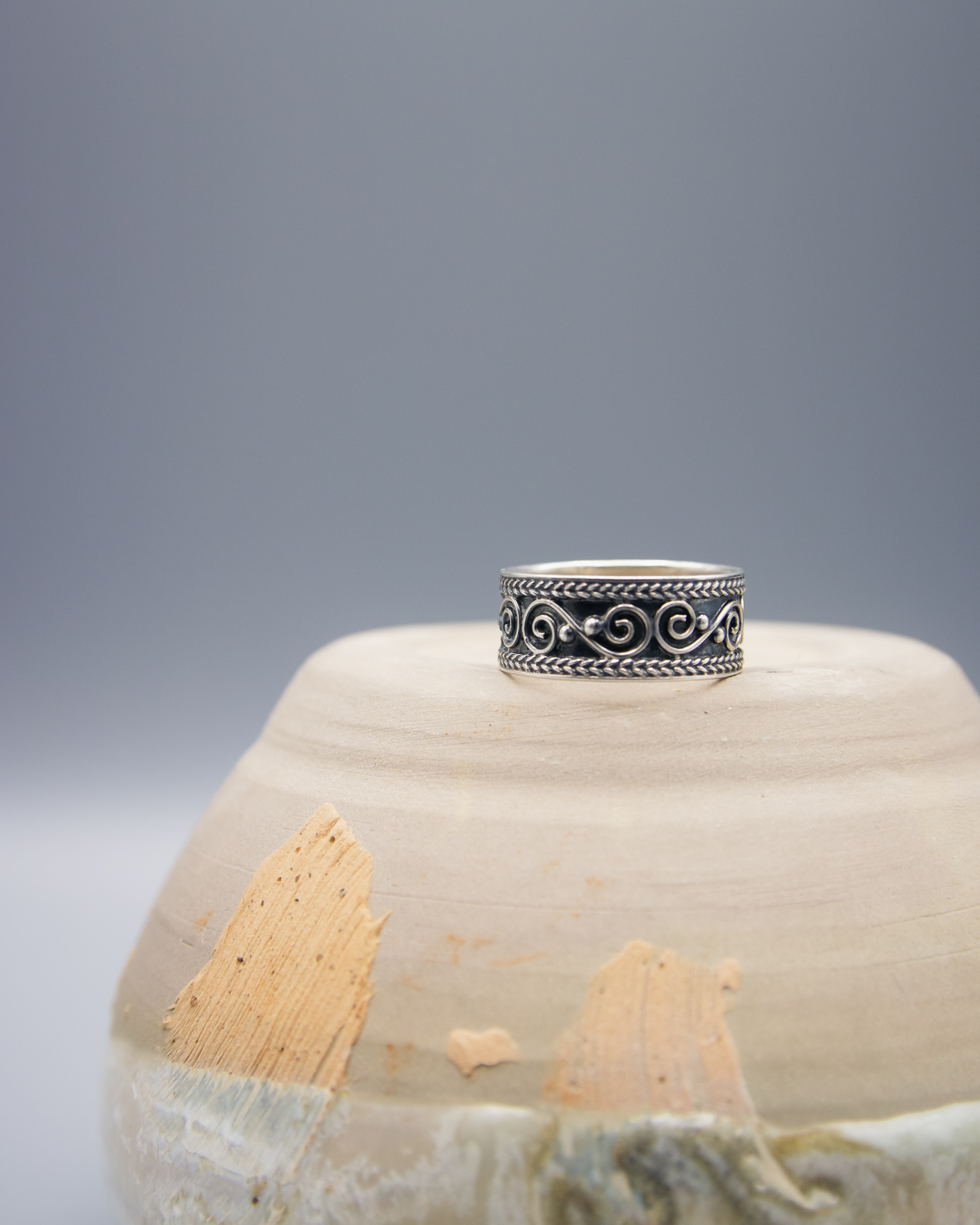 Anillo de plata con óxido