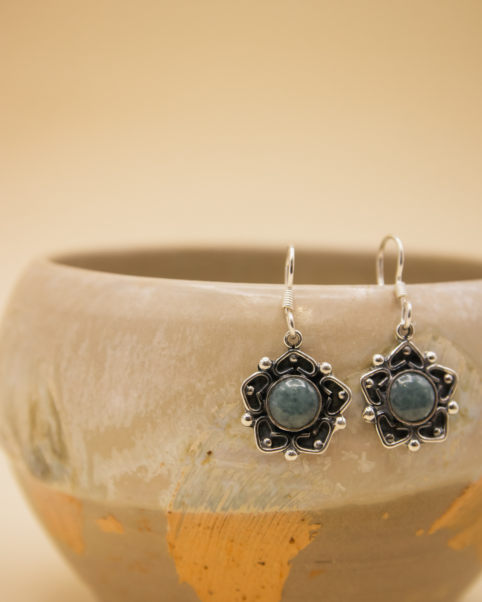 Pendientes de plata con jade