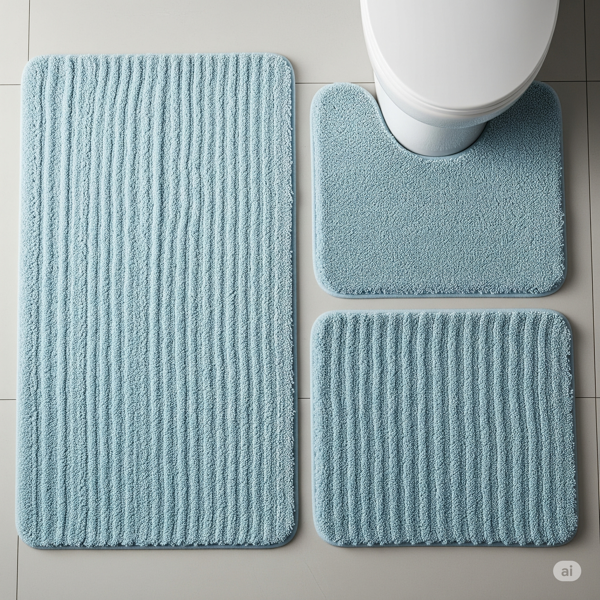 Jogo de tapetes para banheiro