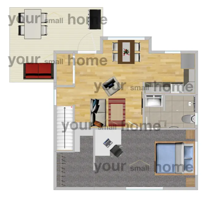 Double Garage With Second Storey One Bedroom Apartment