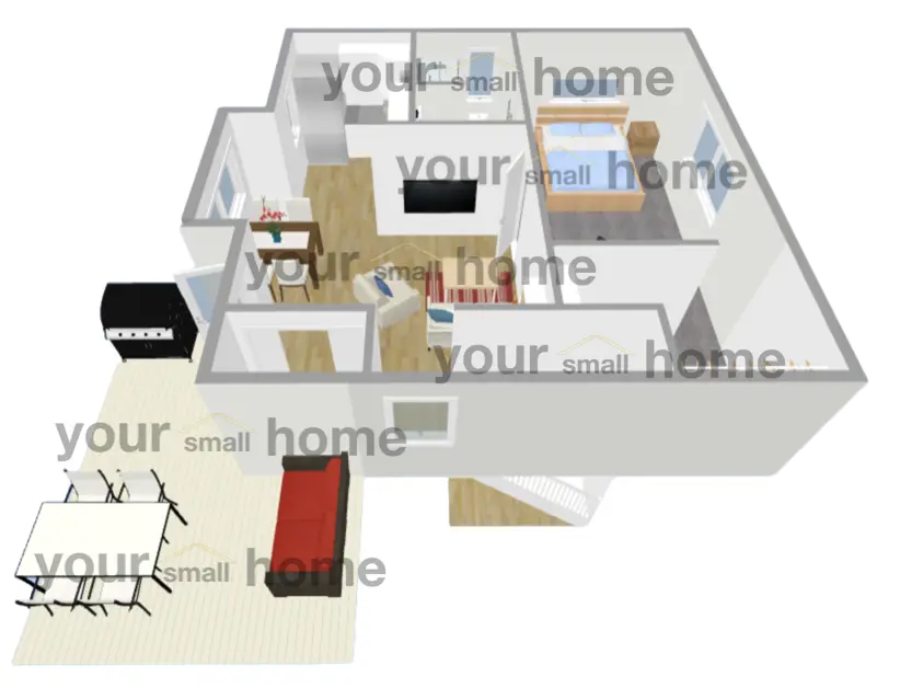 Double Garage With Second Storey One Bedroom Apartment