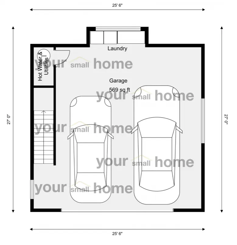 Double Garage With Second Storey One Bedroom Apartment