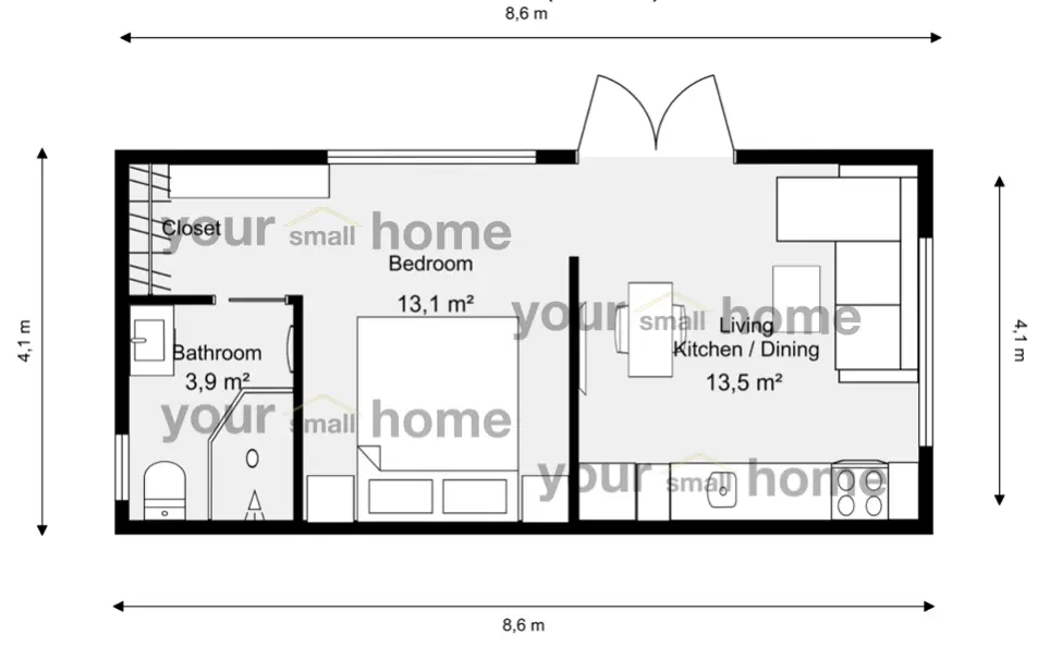 Self-Contained, One Bedroom, Guest Accomodation