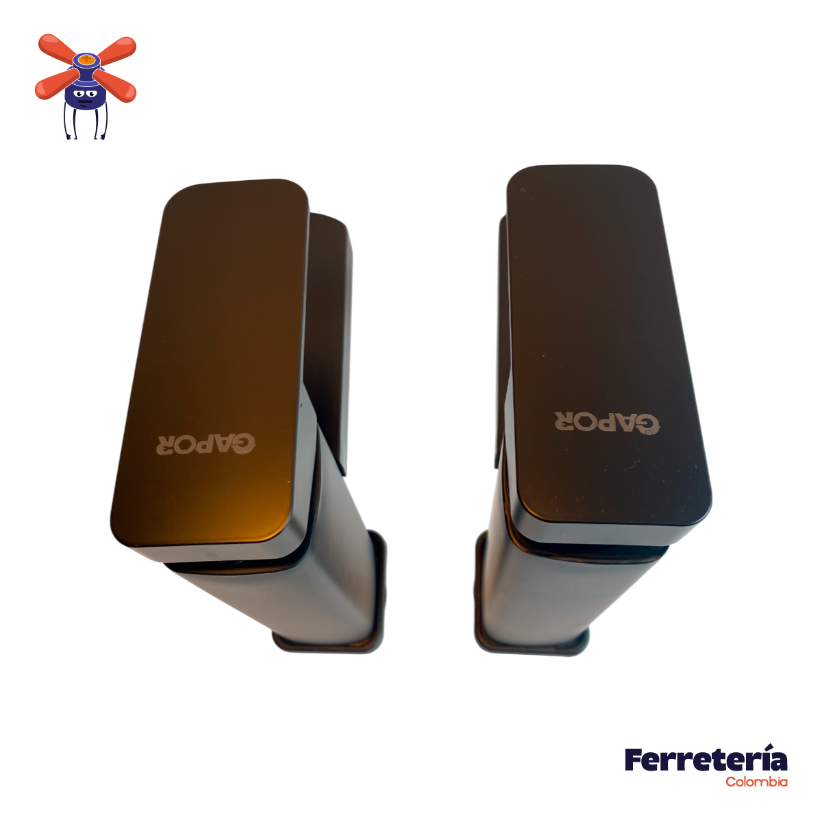 Set X2 Llaves Lavamanos Baño Gapor Baja Negro Mate