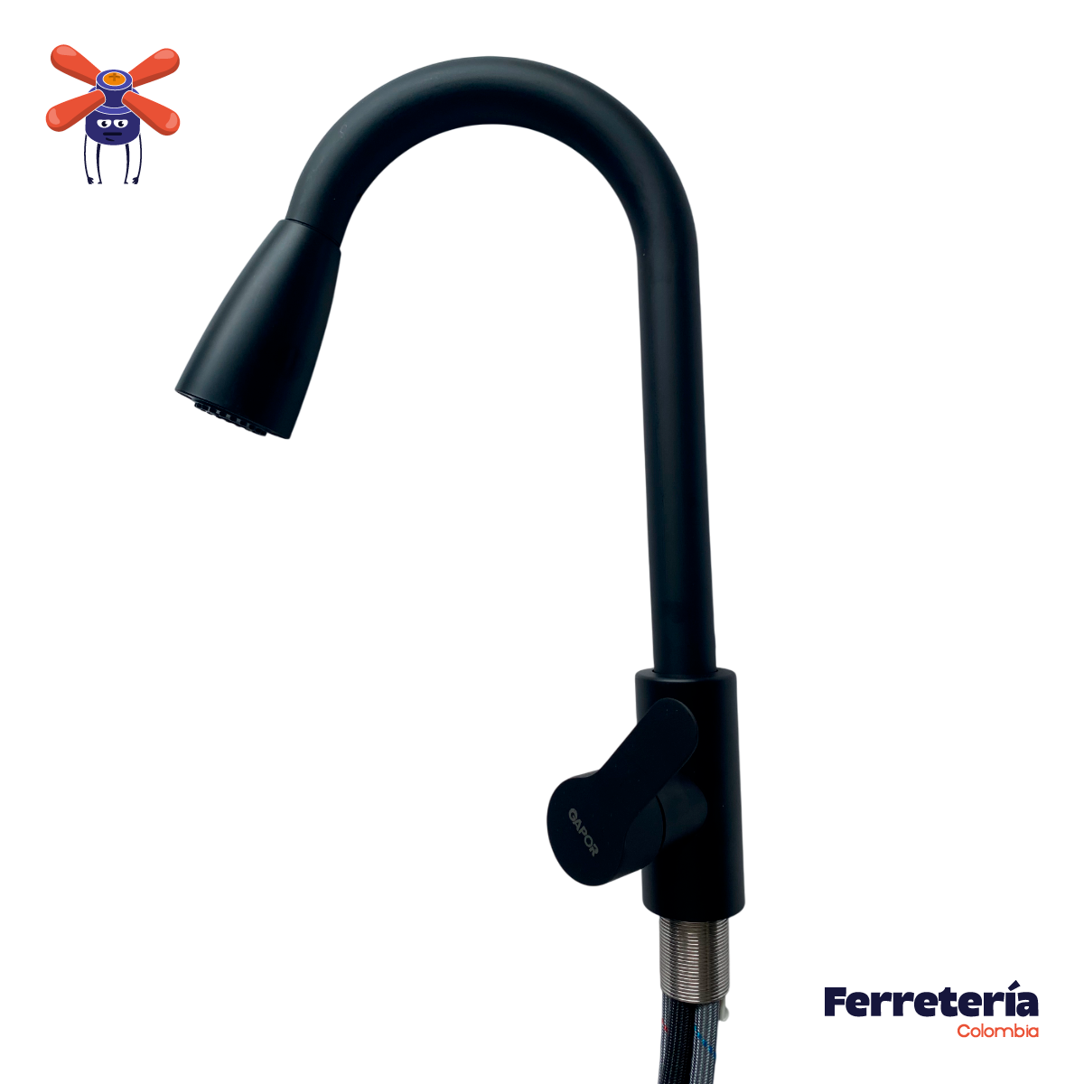 Mezclador Lavaplatos Cocina Mate Extraíble Gapor