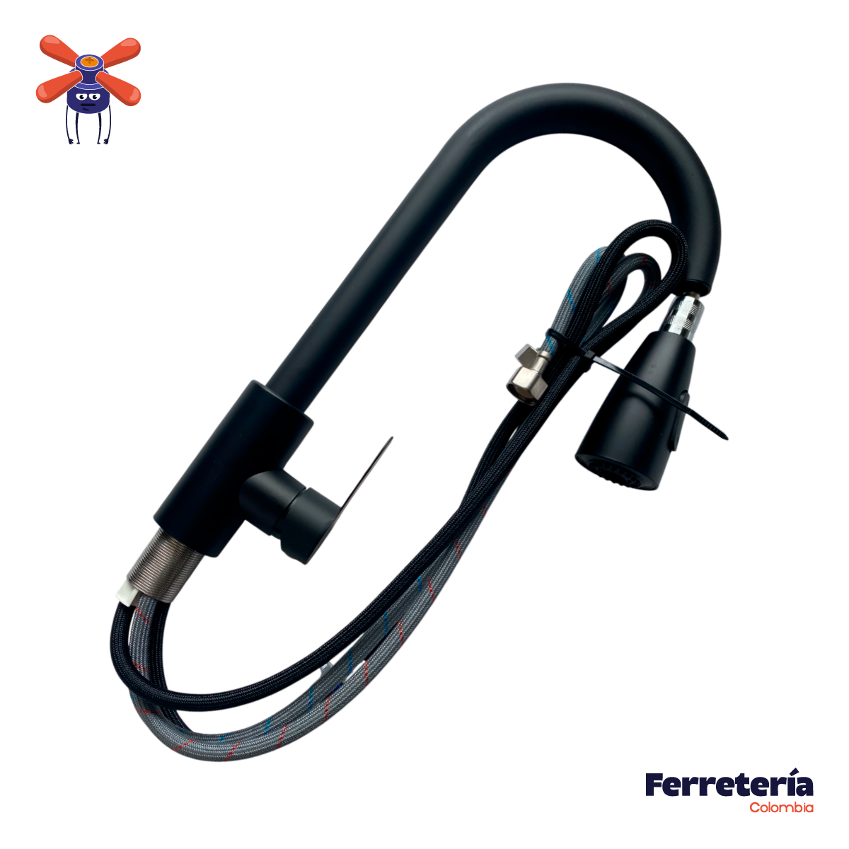 Mezclador Lavaplatos Cocina Mate Extraíble Gapor