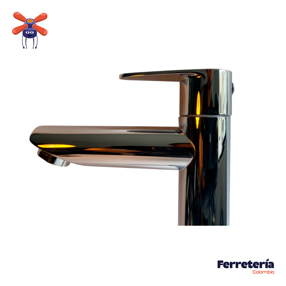 Llave Lavamanos Baño Gapor Baja Gris Cromado