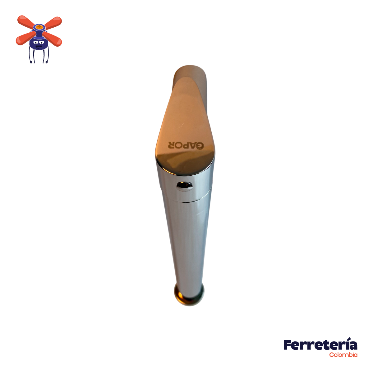 Llave Lavamanos Baño Gapor Alta Gris Cromado