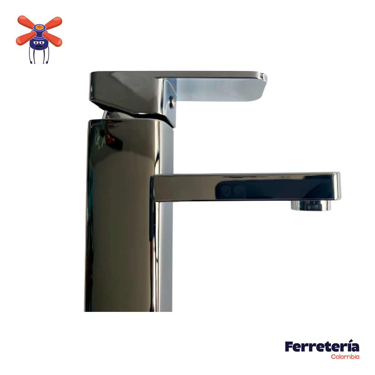 Set X2 Llave Lavamanos Baño Gapor Baja Gris Cromado