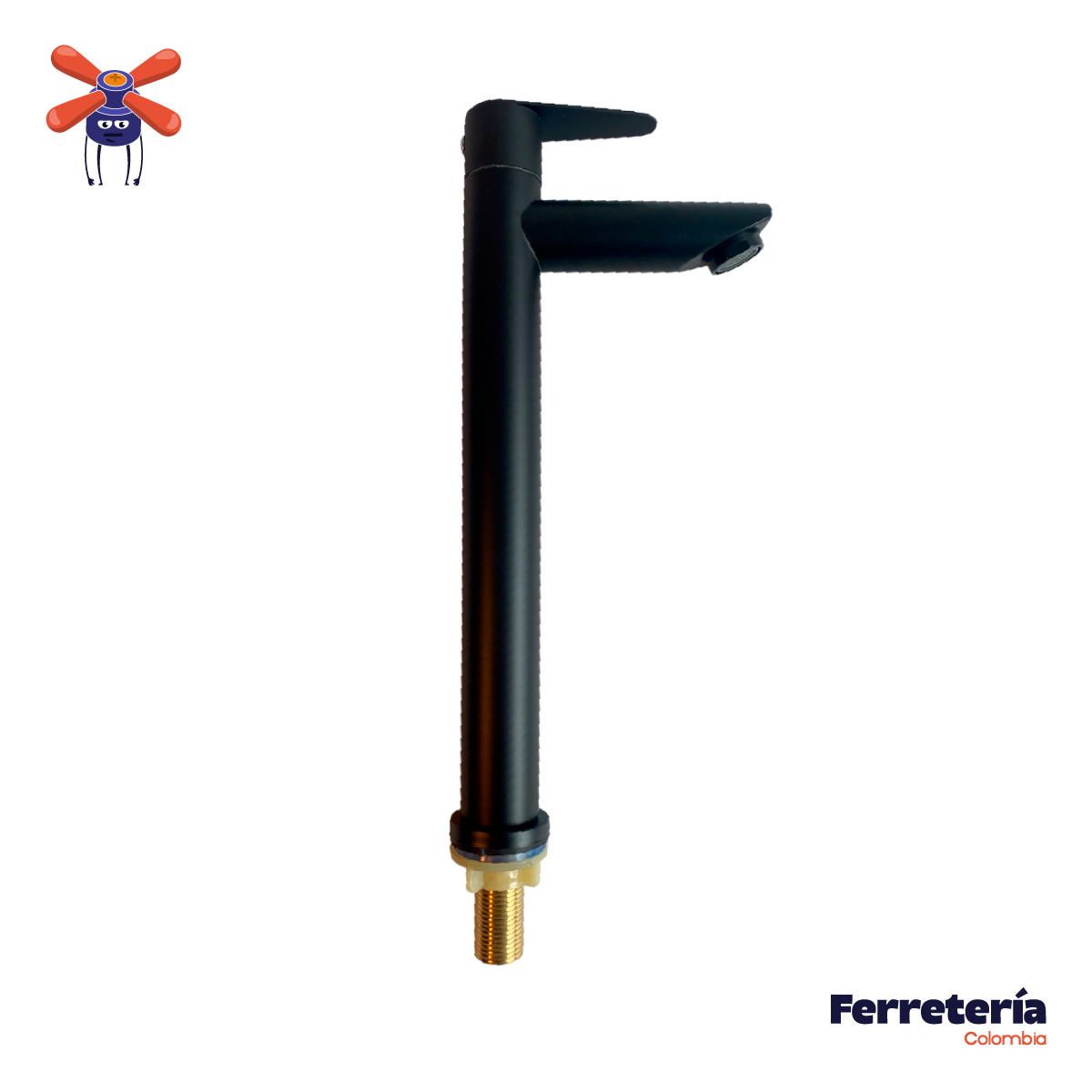 Llave Lavamanos Baño Gapor Alta Negro Mate