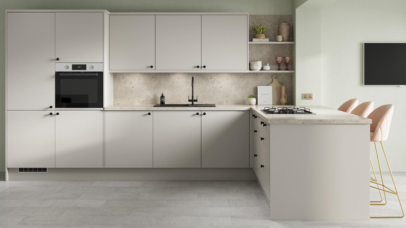 Cuisine d'exposition minimaliste Gris Perle -55%