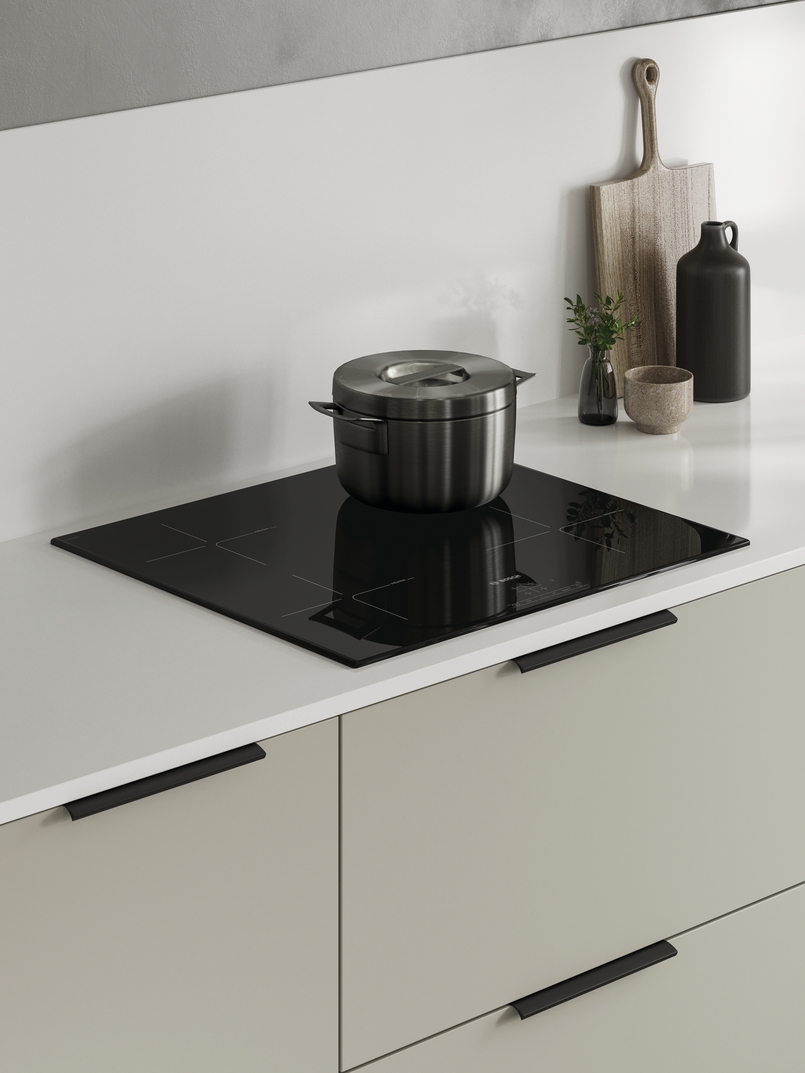 Cuisine d'exposition en L gris clair -70%