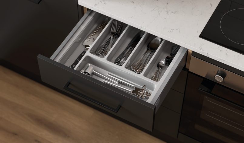 Cuisine d'exposition noir et bois -70%