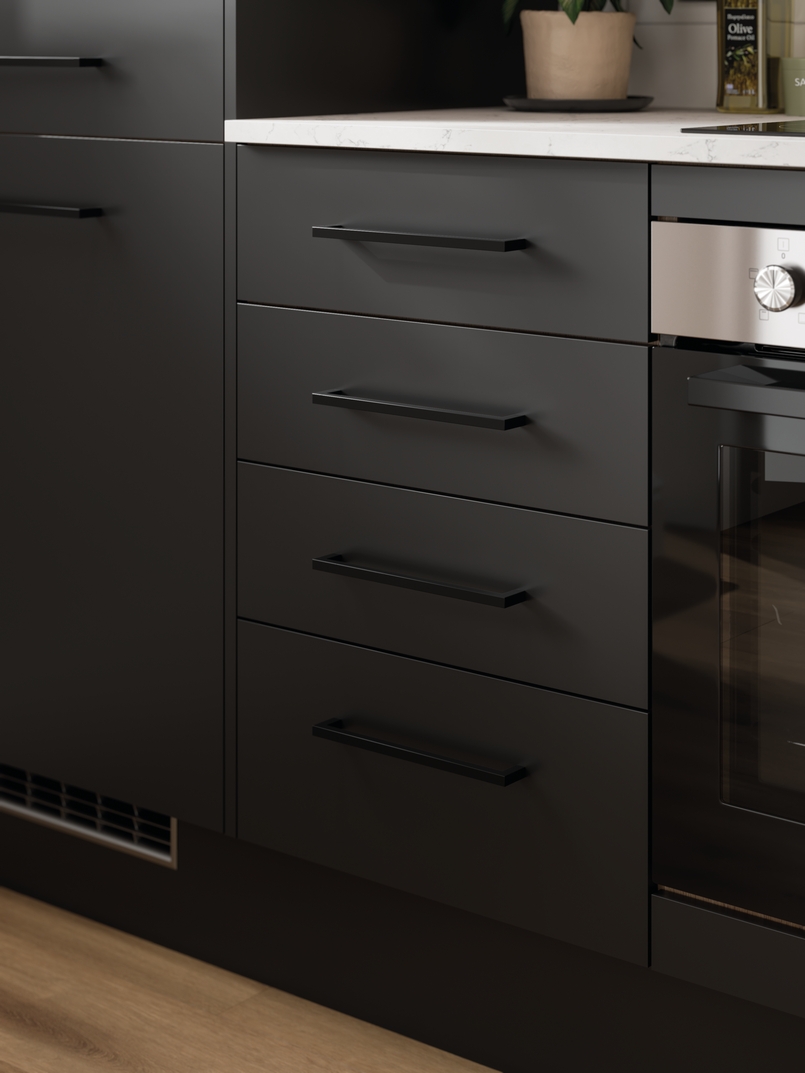 Cuisine d'exposition noir et bois -70%