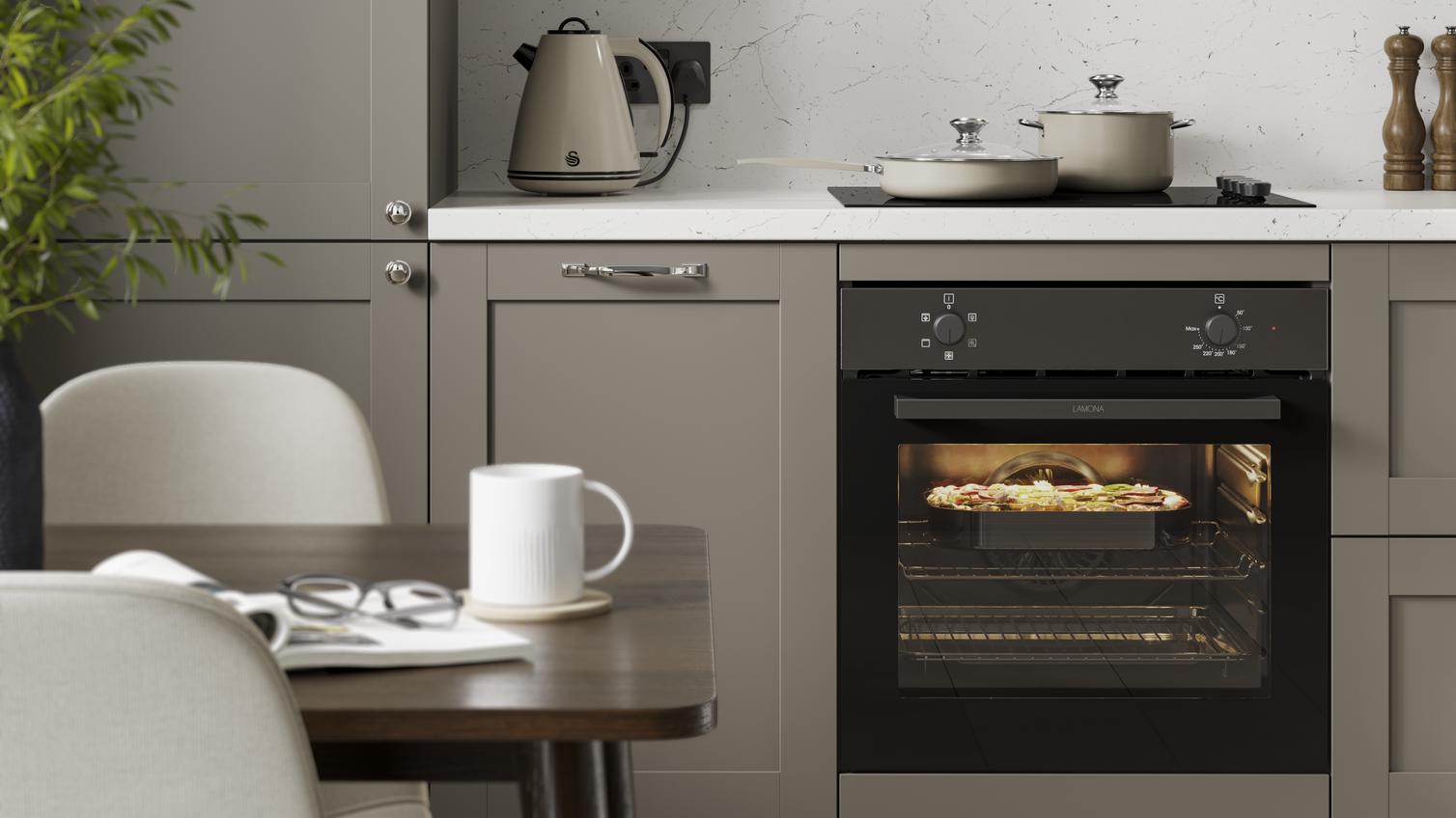 Cuisine d'exposition portes à cadre taupe -70% 