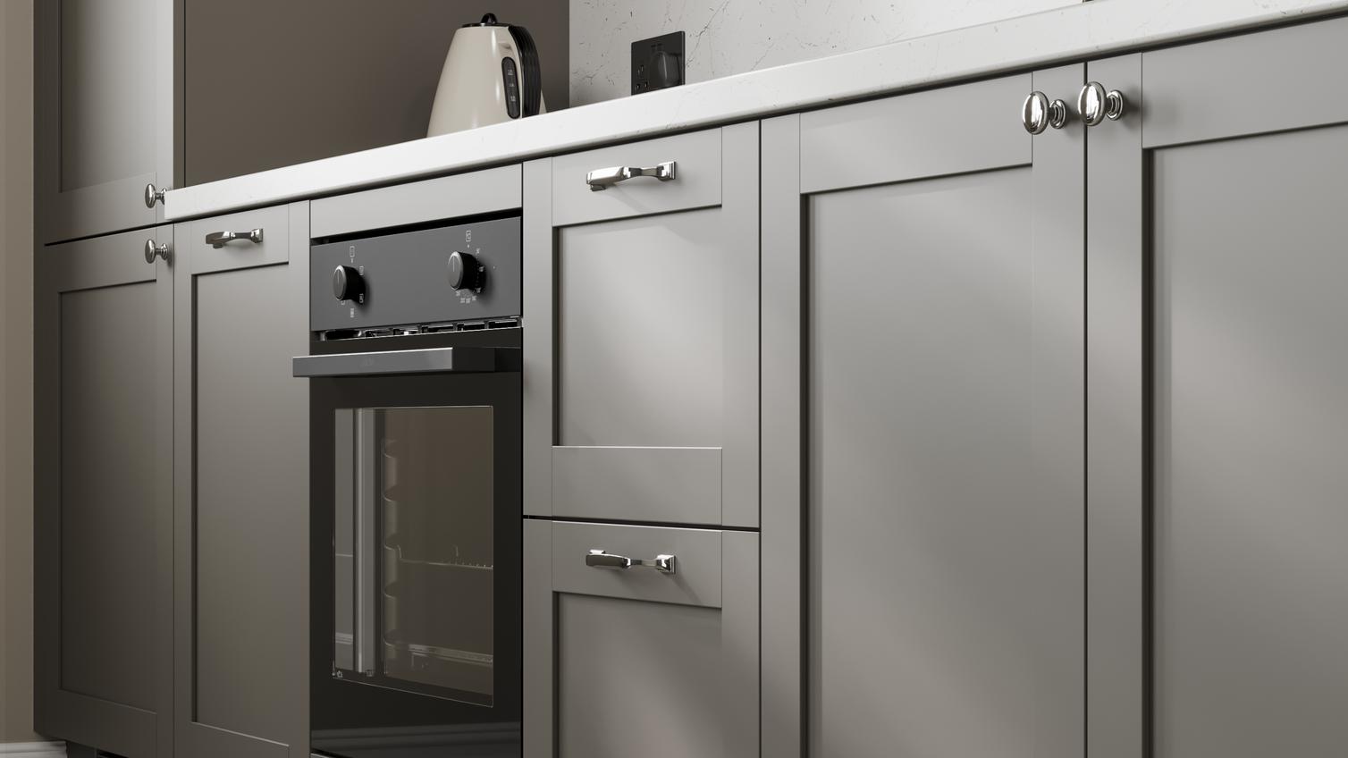 Cuisine d'exposition portes à cadre taupe -70% 