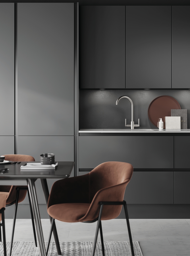 Cuisine d'exposition noir mat -70%