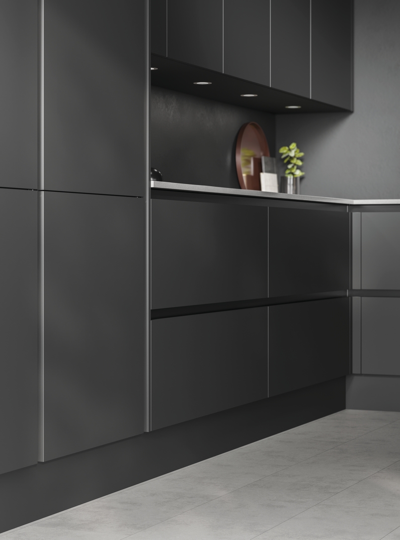 Cuisine d'exposition noir mat -70%