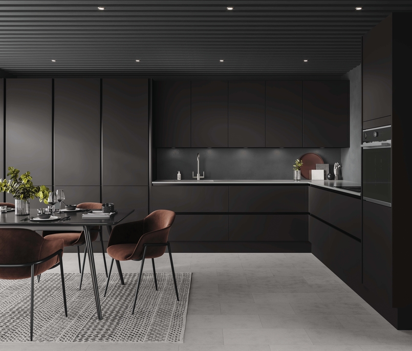 Cuisine d'exposition noir mat -70%