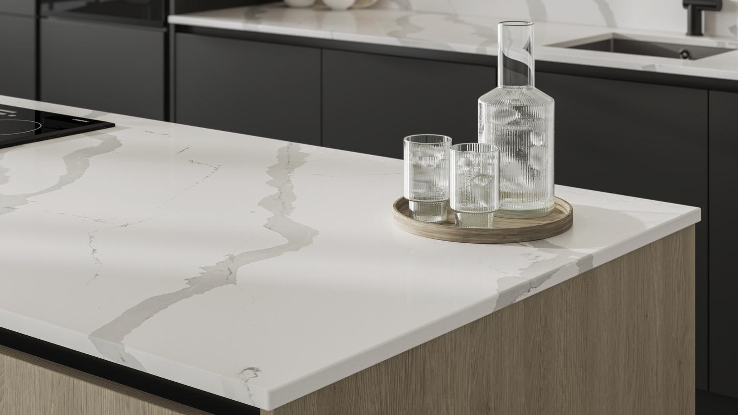 Cuisine d'exposition noir et bois -70%