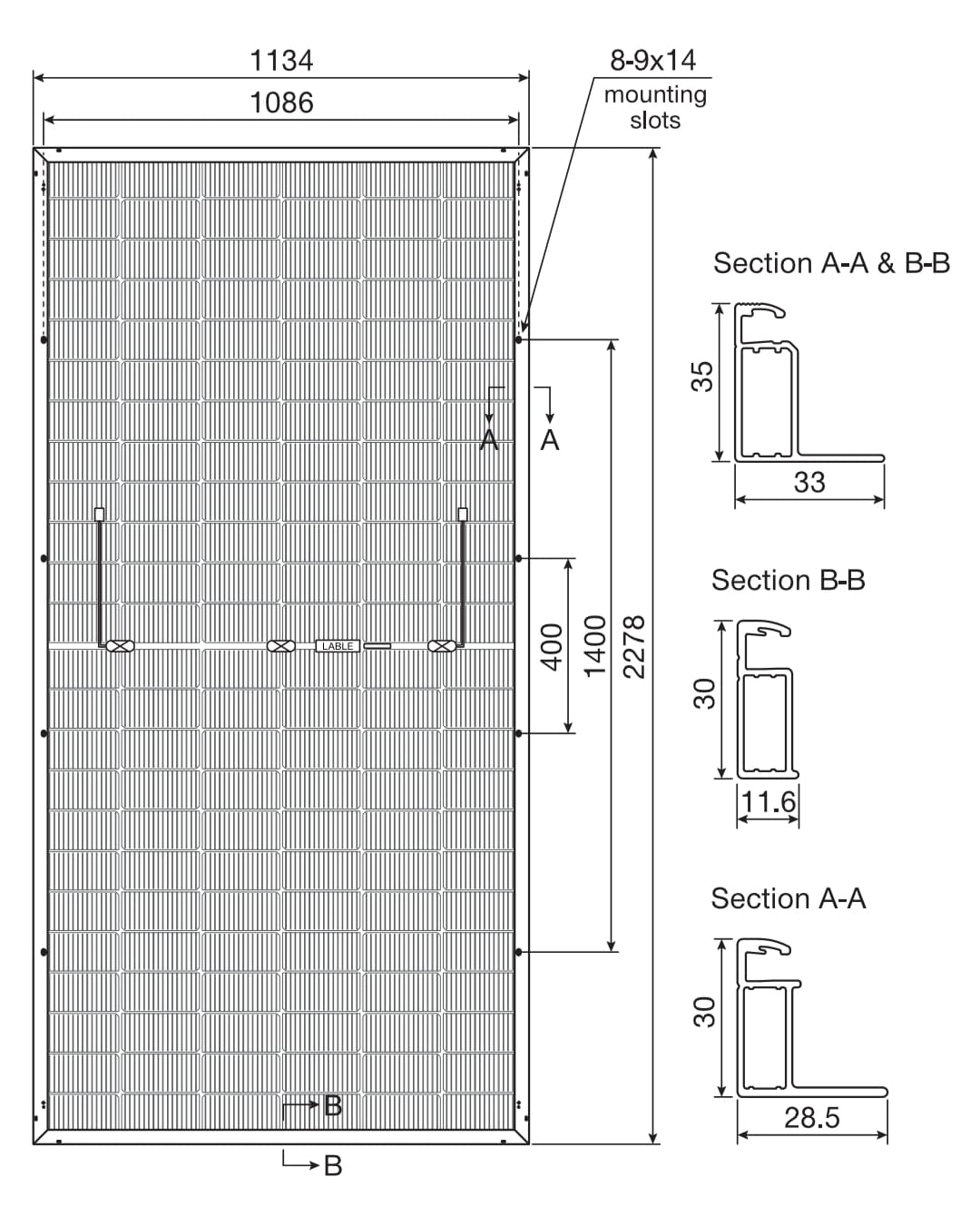 Panel Solar LESSO 182 Modulo Bifasial Tipo N TOPCon 585 W