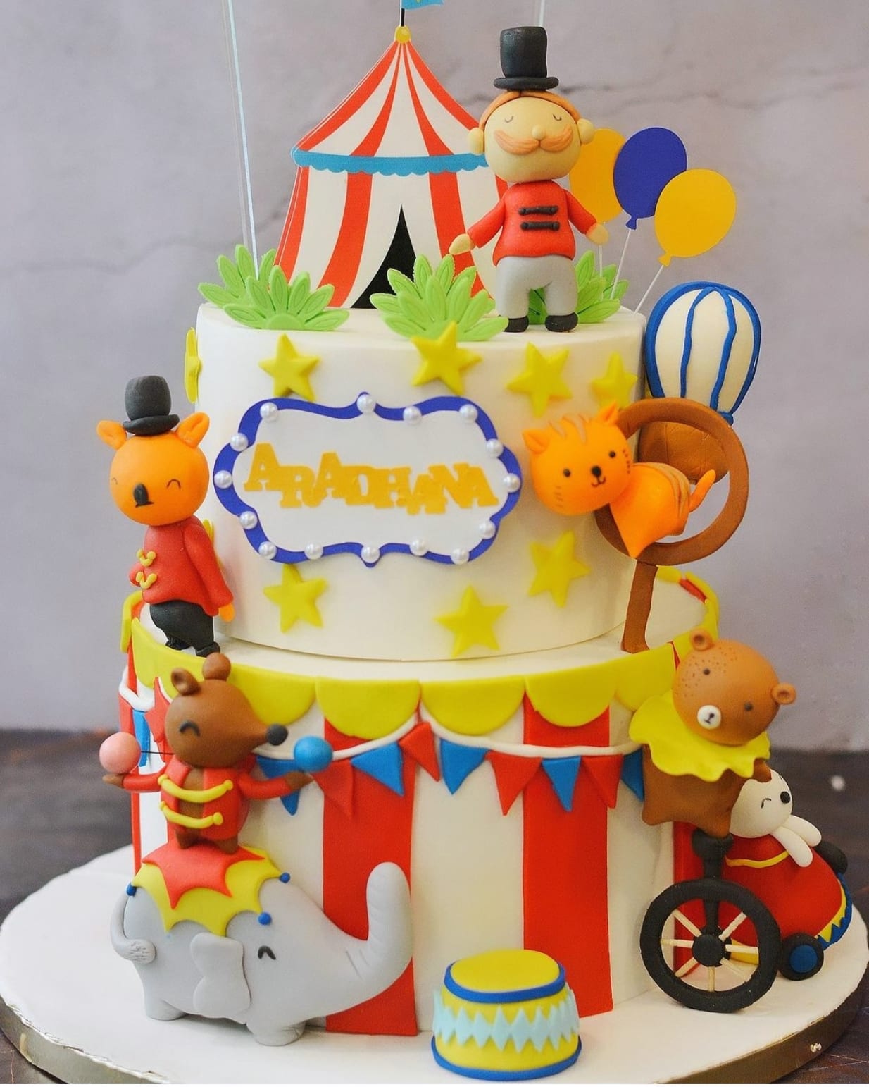 Circus Theme Celebration Cake
