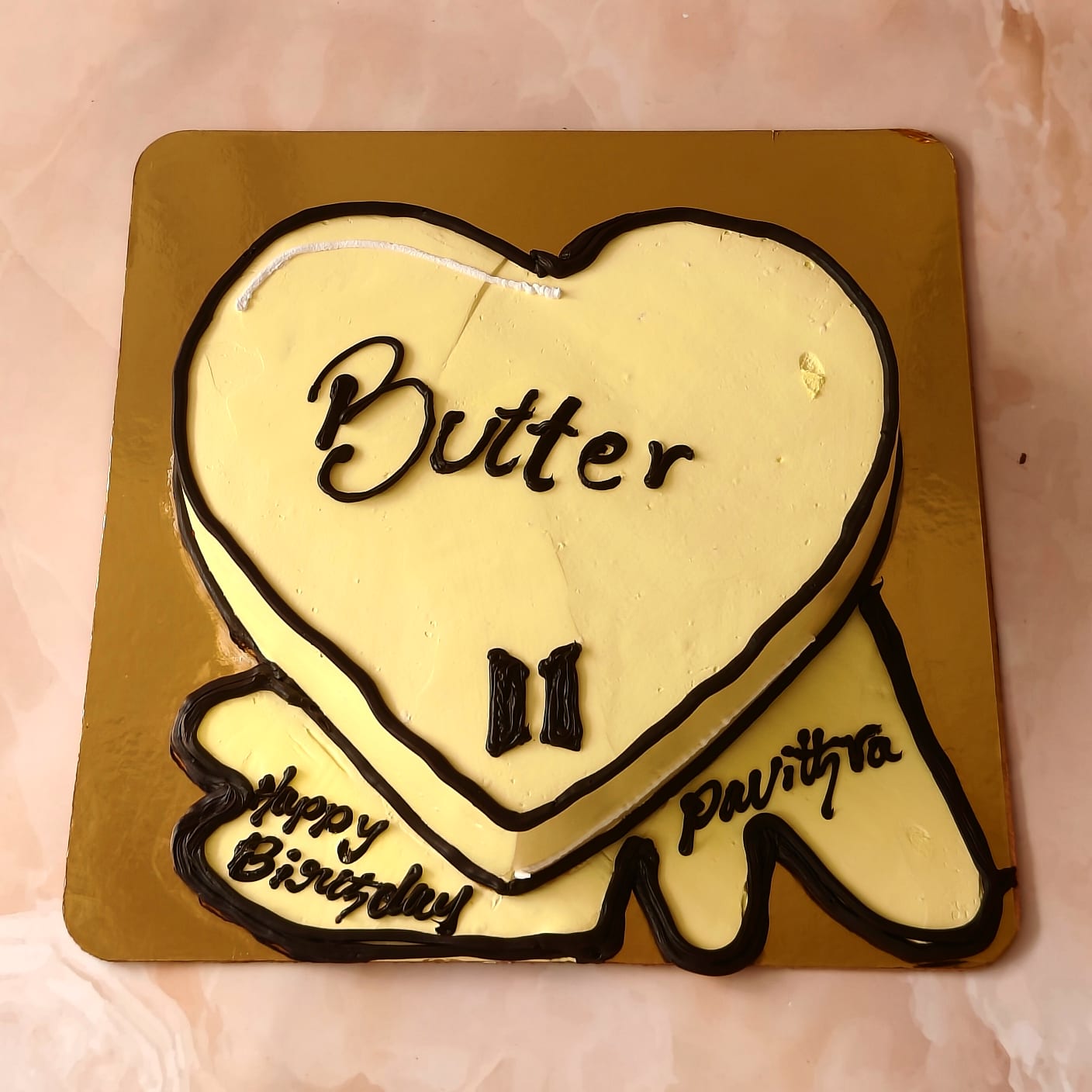 Heart-Shaped Butter Cake