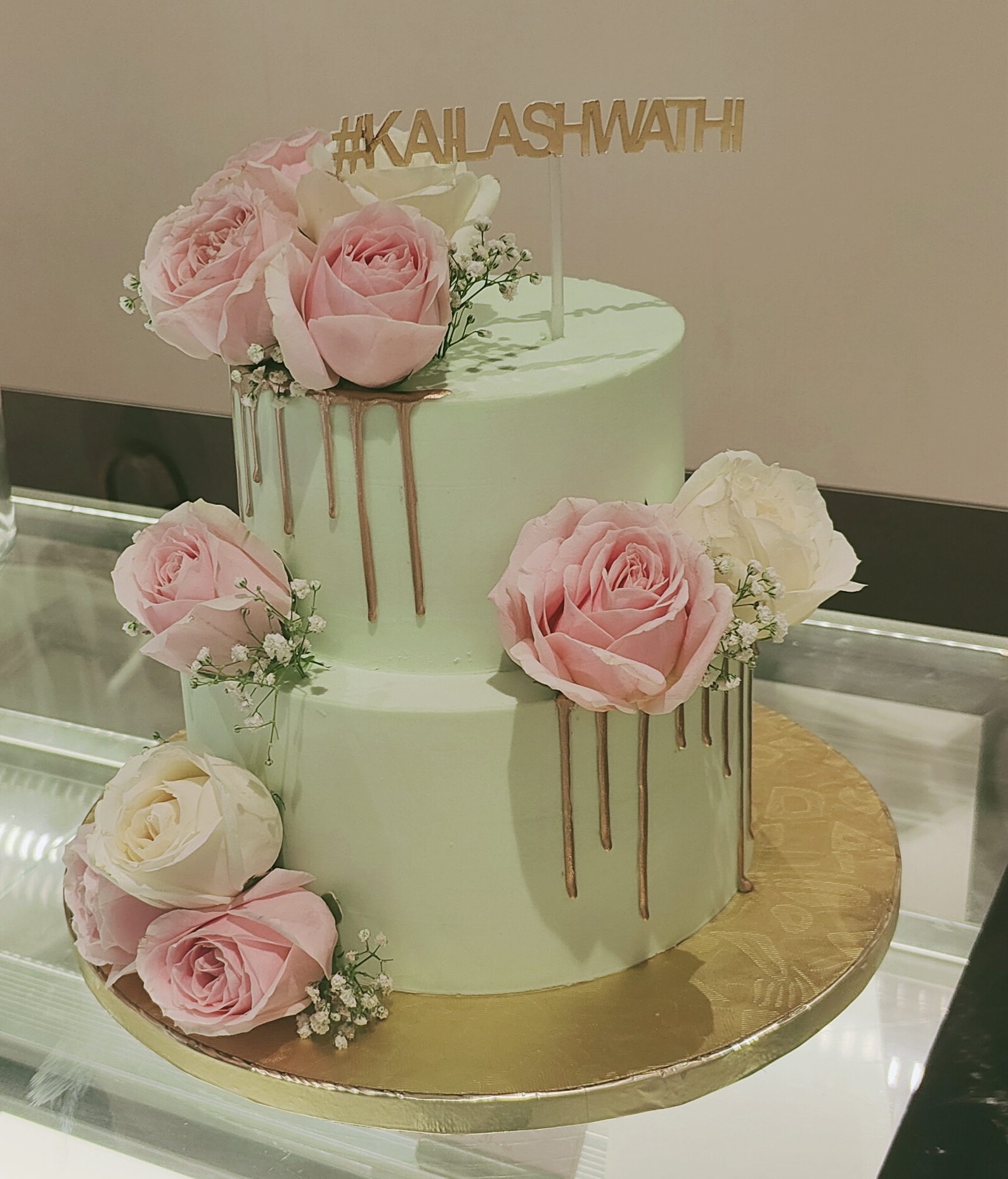 Customized Engagement Cake 